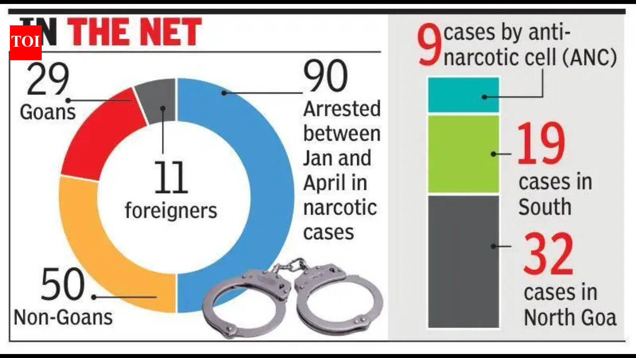 Goa sees five arrests weekly in narcotics cases in 4 months of 2026