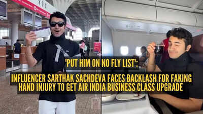  Influencer Sarthak Sachdeva faces backlash for faking a hand injury to get an Air India business class upgrade