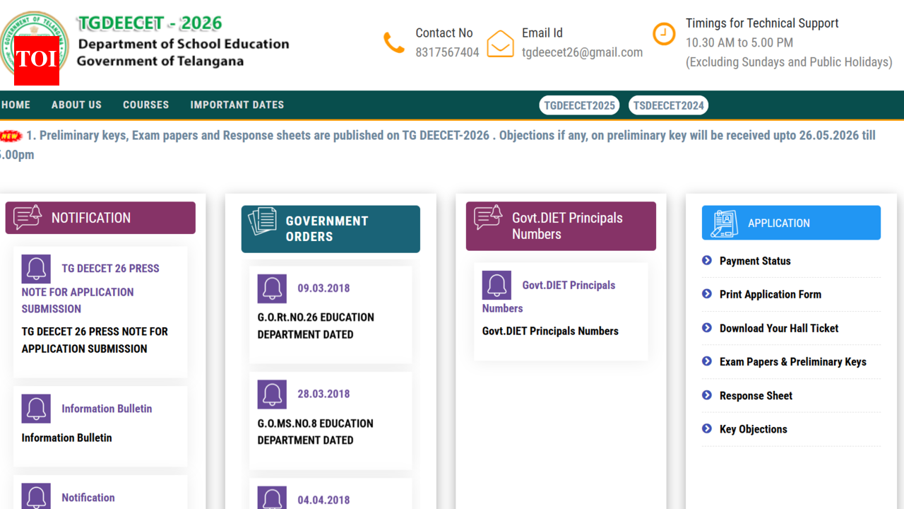 TS DEECET 2026 answer key, response sheet released at deecet.cdse.telangana.gov.in: Direct link to download here