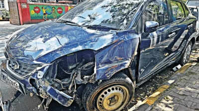 Drunk BBA student hurt as car crashes through railings, falls off Pune’s Garware bridge