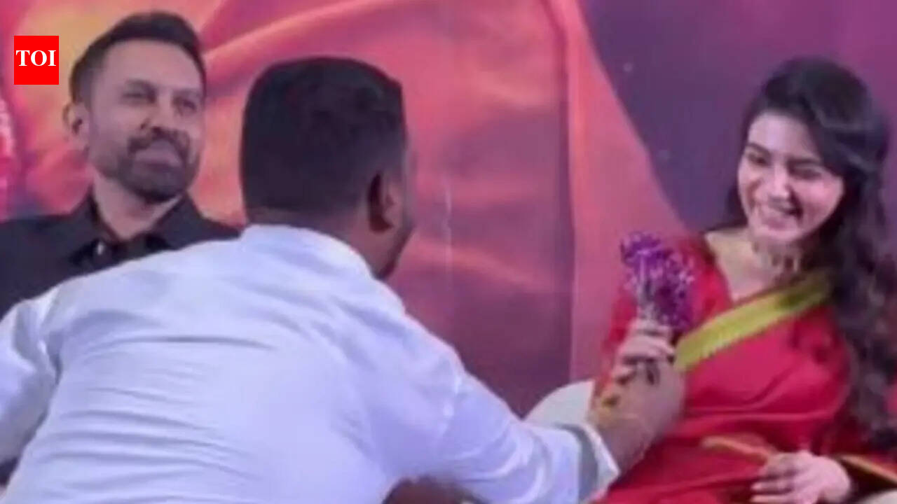 'Maa Inti Bangaram': Fan breaks security to propose to Samantha Ruth Prabhu in front of filmmaker Raj Nidimoru - Watch