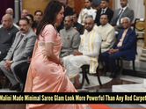 Hema Malini didn&rsquo;t need bling to steal the spotlight at Dharmendra&rsquo;s Padma Vibhushan ceremony