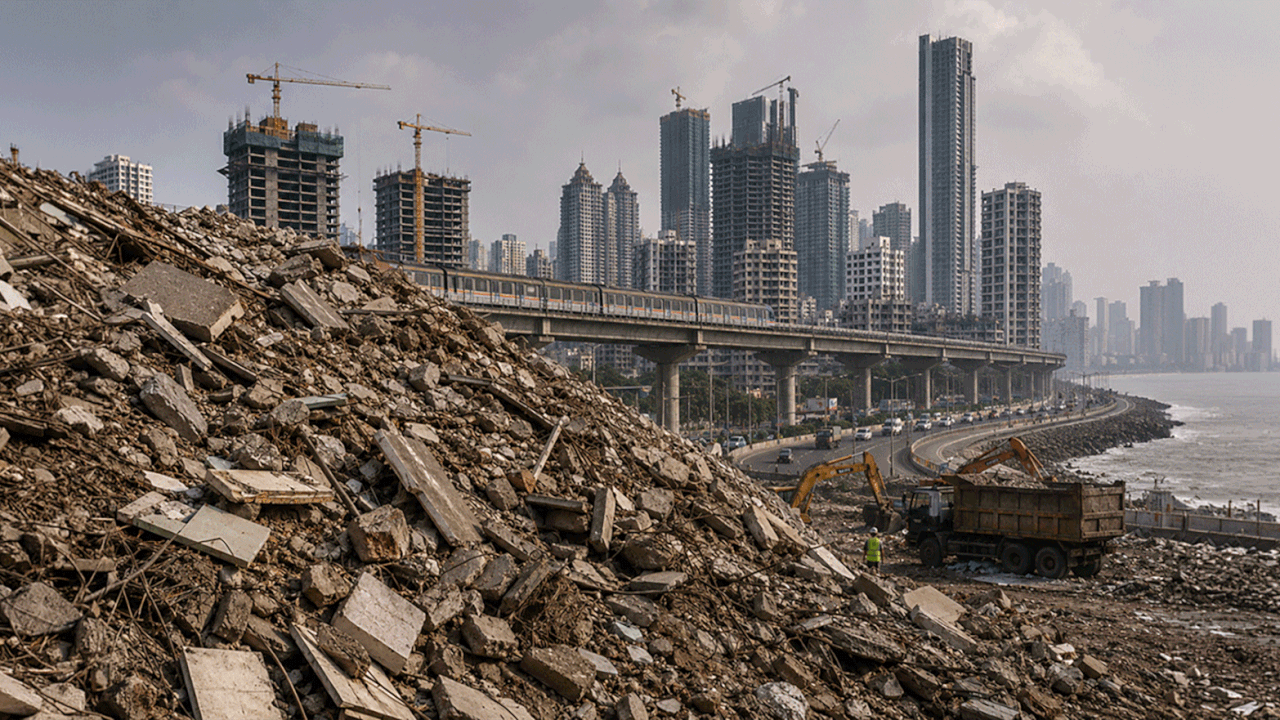 Malaba-Hill: Mumbai is facing a 8,000-tonne/day debris problem