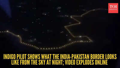 IndiGo pilot shows what the India-Pakistan border looks like from the sky at night; video explodes online
