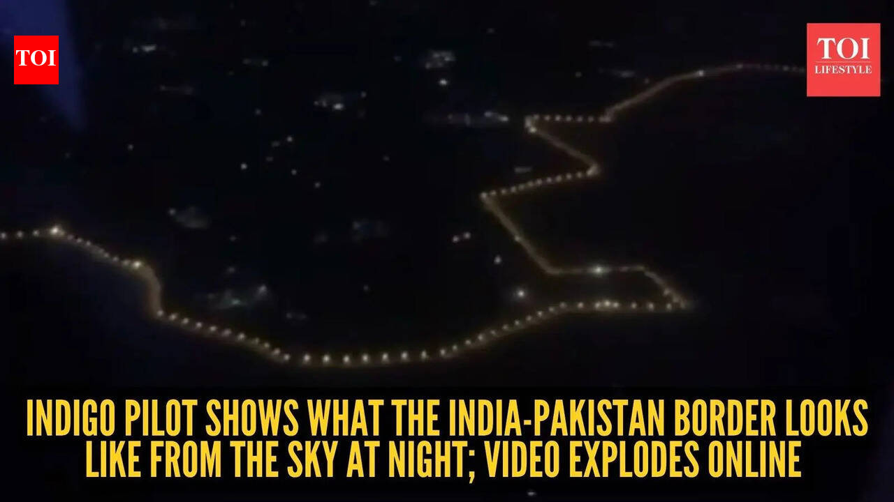 IndiGo pilot shows what the India-Pakistan border looks like from the sky at night; video explodes online