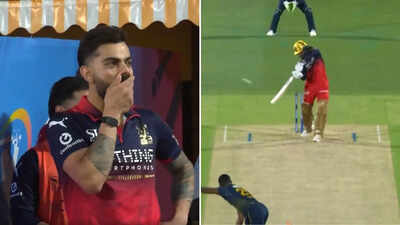 Virat Kohli left stunned in dugout by Rajat Patidar's six to Kagiso Rabada in RCB vs GT IPL match - Watch