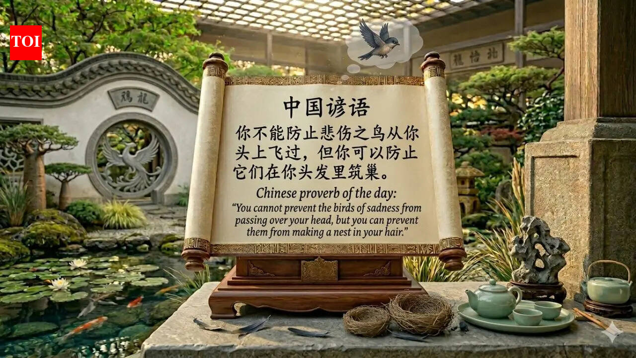 Chinese proverb of the day: “You cannot prevent the birds of sadness from passing over your head, but you can prevent their...”