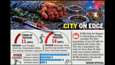 37 murders in Nagpur in 5 months: Passion, Rage & Petty Quarrels Are Trigger