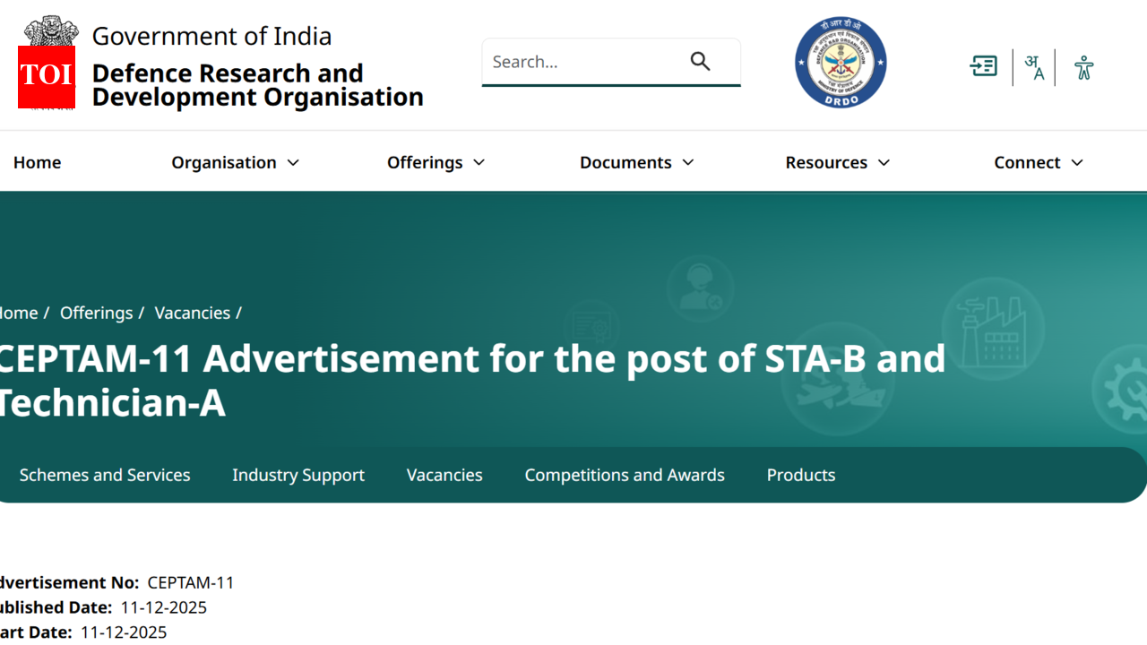 DRDO CEPTAM 11 Tier 2 exam 2026 to be held on June 15; city intimation slip and admit card soon at drdo.gov.in