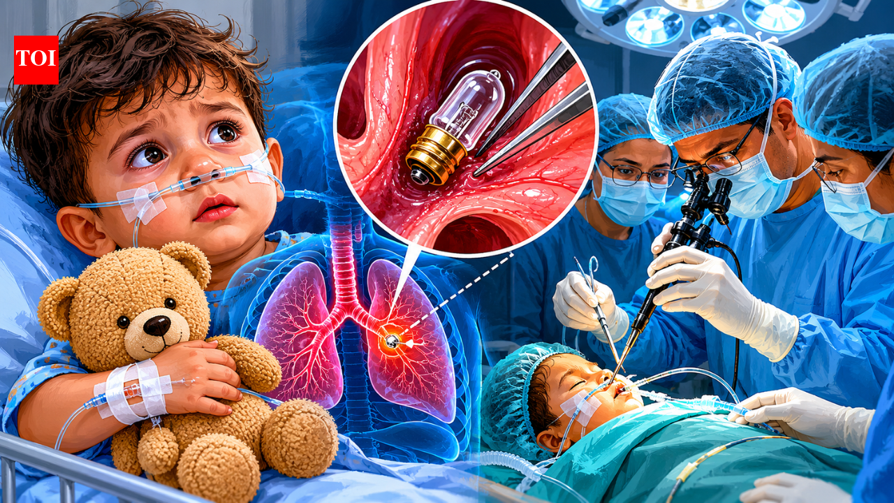 Toddler had tiny bulb stuck in his lung for a week, doctors perform delicate rescue in Faridabad hospital