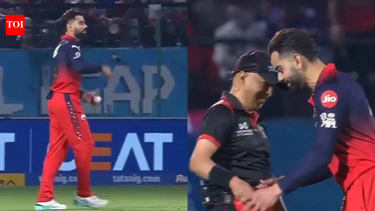 Watch: Kohli marks bowling run-up, teases fans during RCB vs GT match