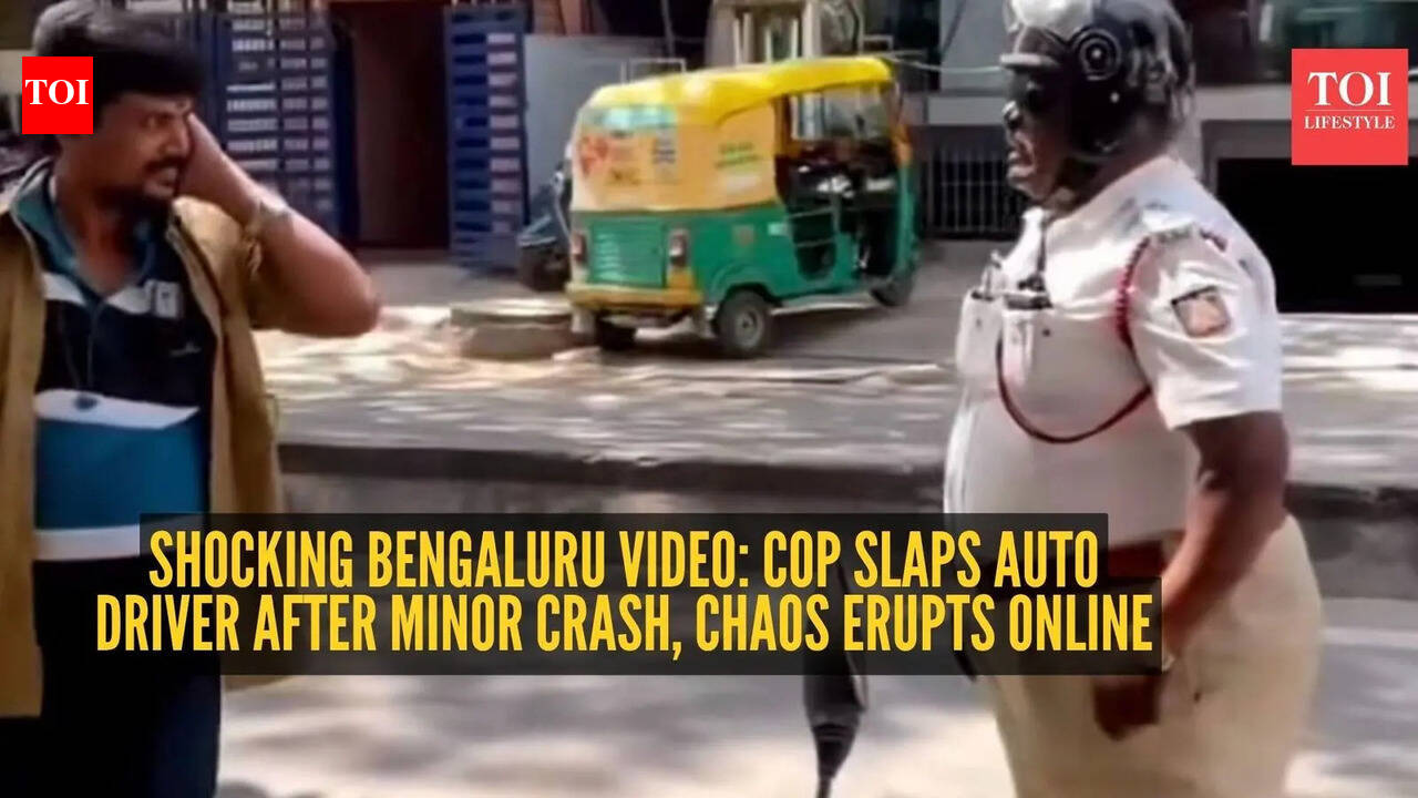 Shocking Bengaluru video: Cop slaps auto driver after minor crash, chaos erupts online