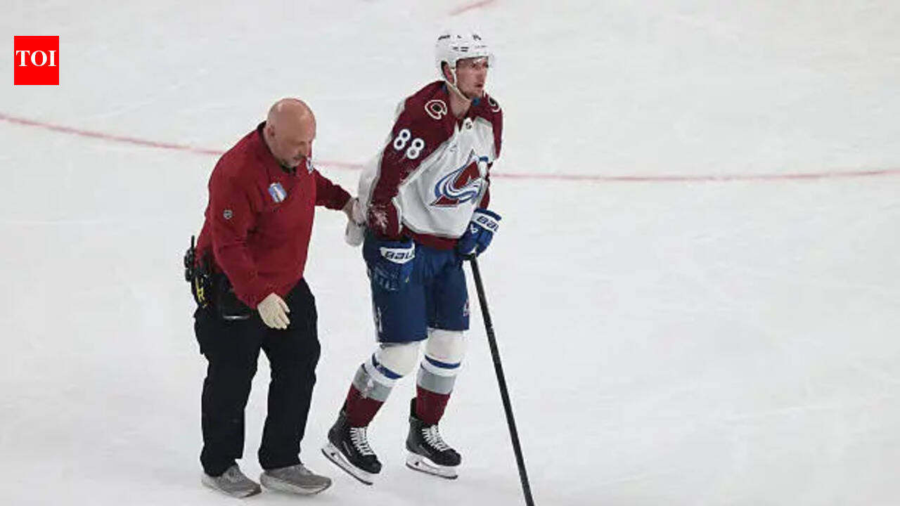 Colorado Avalanche forward Martin Necas suffers concerning injury after Tomas Vegas Golden Knights forward Tomas Hertl collision during NHL playoff Game 4