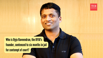 Who is Byju Raveendran, the BYJU's founder, sentenced to six months in jail for contempt of court?