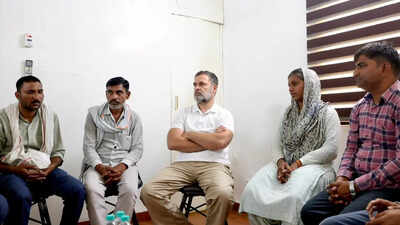 ‘Broken, corrupt system’: Rahul Gandhi meets kin of NEET aspirant who died by suicide after paper leak