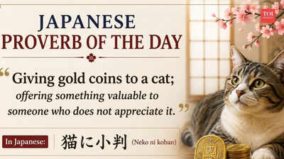 Japanese proverb of the day: “Giving gold coins to a cat; offering something valuable to someone...”