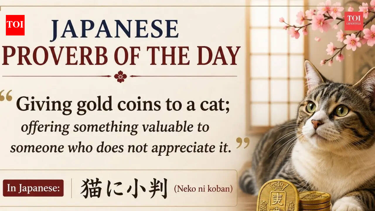 Japanese proverb of the day: “Giving gold coins to a cat; offering something valuable to someone...”