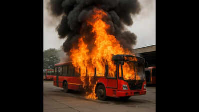 Yet another BEST bus catches fire in Mumbai