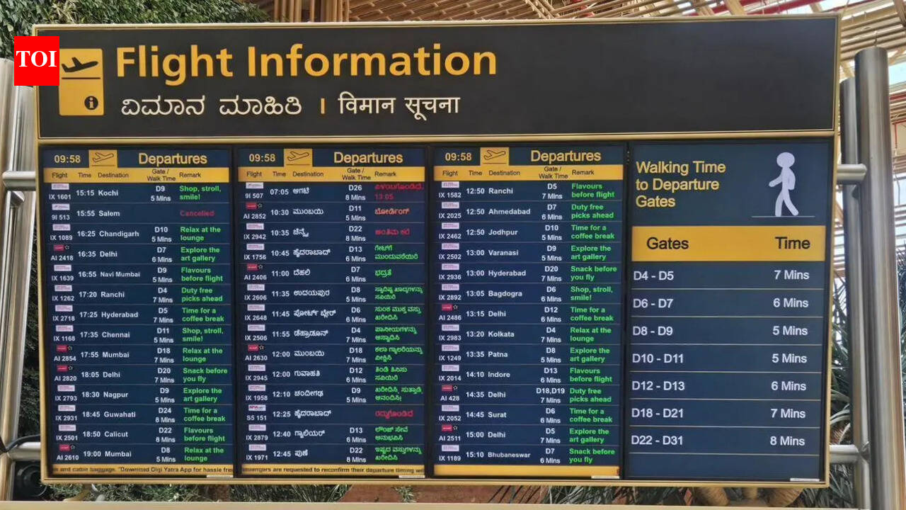 Shop, stroll, smile: Flight display screens offer ideas to kill time at Bengaluru airport