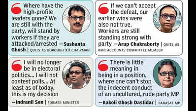 Trinamool netas in quit mode, KMC turns into a lame duck