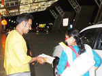 Ajay, Kajal spotted at airport