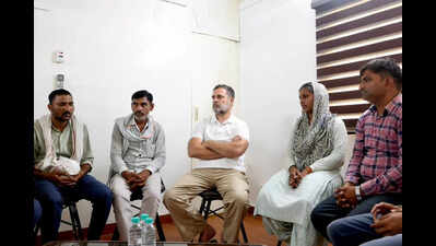 Rahul Gandhi meets kin of NEET aspirant who died by suicide after exam cancellation