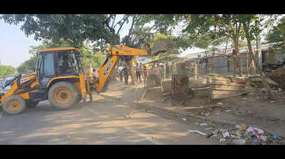 15 shops built on land marked for infrastructure projects demolished in Gurgaon
