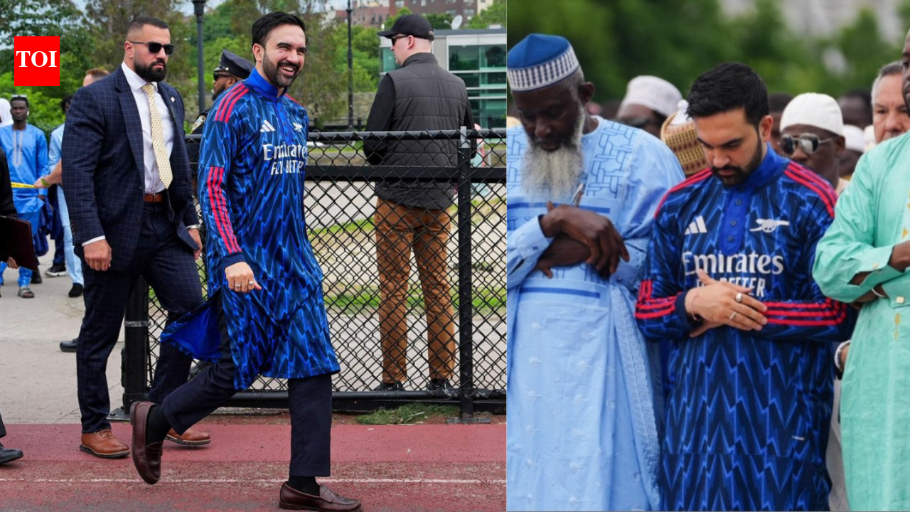 Arsenal Thobe for Eid? Zohran Mamdani goes viral in bold football-themed outfit at Eid al-Adha celebration
