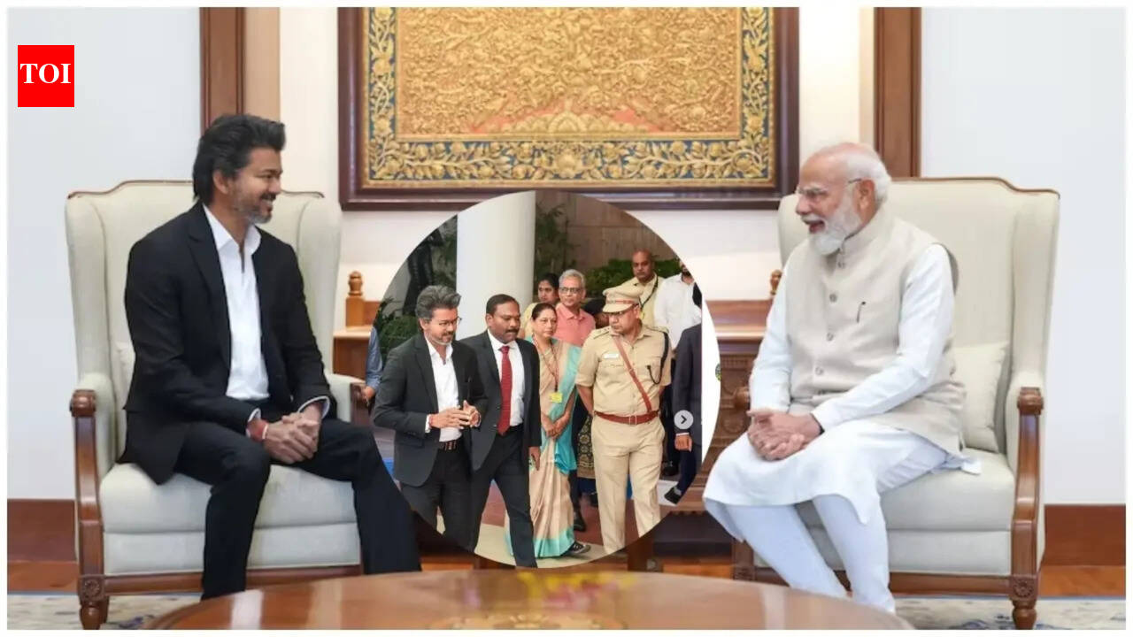 Vijay meets Narendra Modi in Delhi; Receives guard of honour at Tamil Nadu house