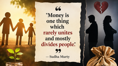 One quote by Sudha Murty that will change how you view money