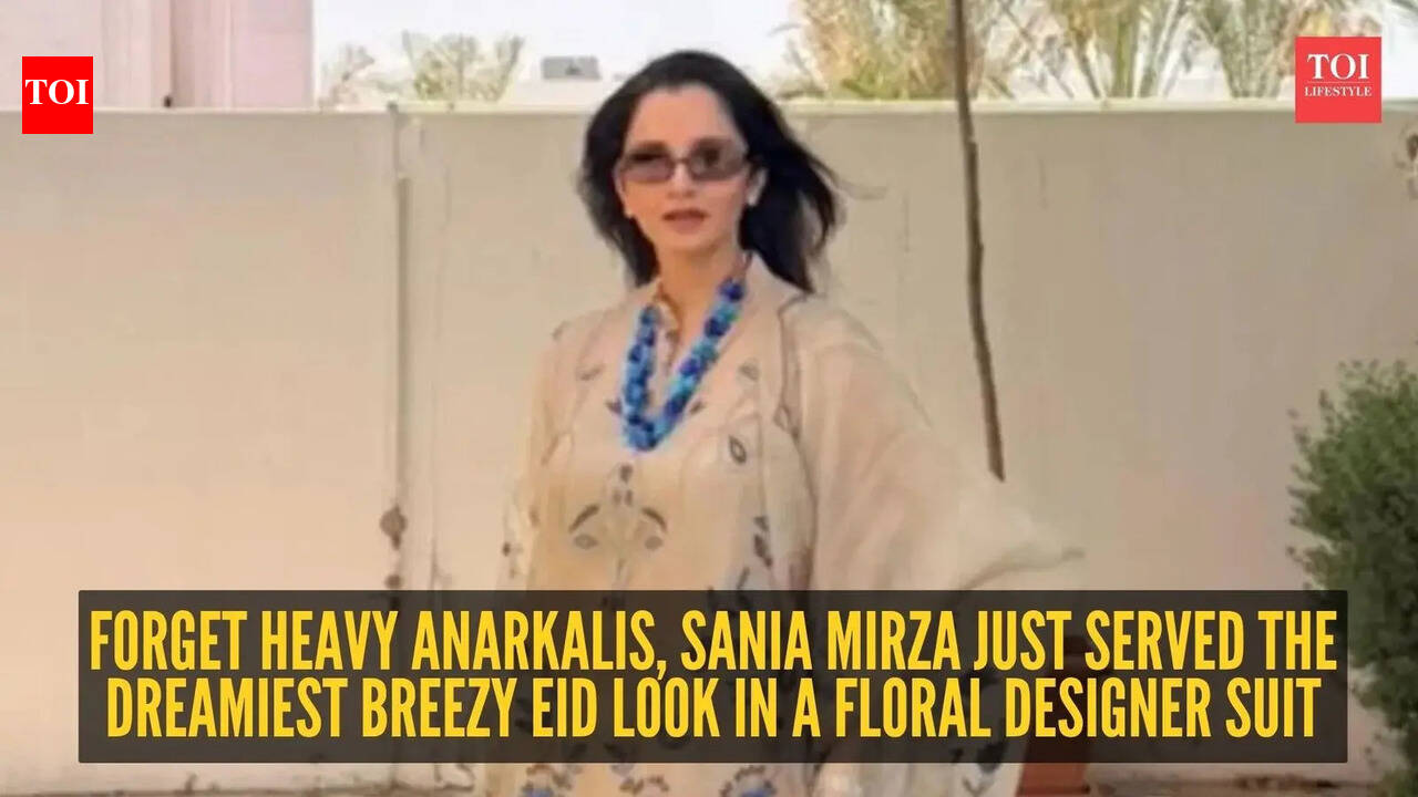 Forget heavy anarkalis, Sania Mirza just served the dreamiest breezy Eid look in a Pakistani designer suit