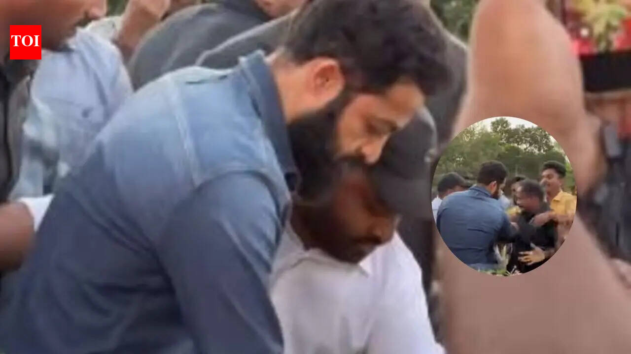 'Dragon' star Jr NTR wins praise for helping fan who tripped and fell at his feet during NTR Ghat visit in Hyderabad - Watch