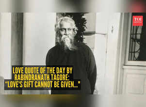 Love quote of the day by Rabindranath Tagore: &ldquo;Love's gift cannot be given..."