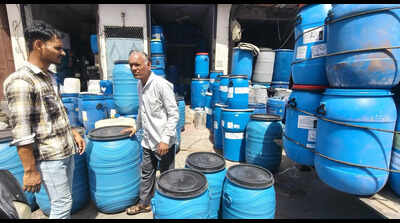 A market selling infamous blue drums  has become parched Indore’s lifeline