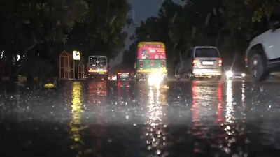 Rain lashes parts of Delhi-NCR; IMD issues red alert for thunderstorms, IGI airport issues travel advisory