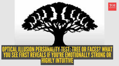 Optical illusion personality test: Tree or faces? What you see first reveals if you're emotionally strong or highly intuitive