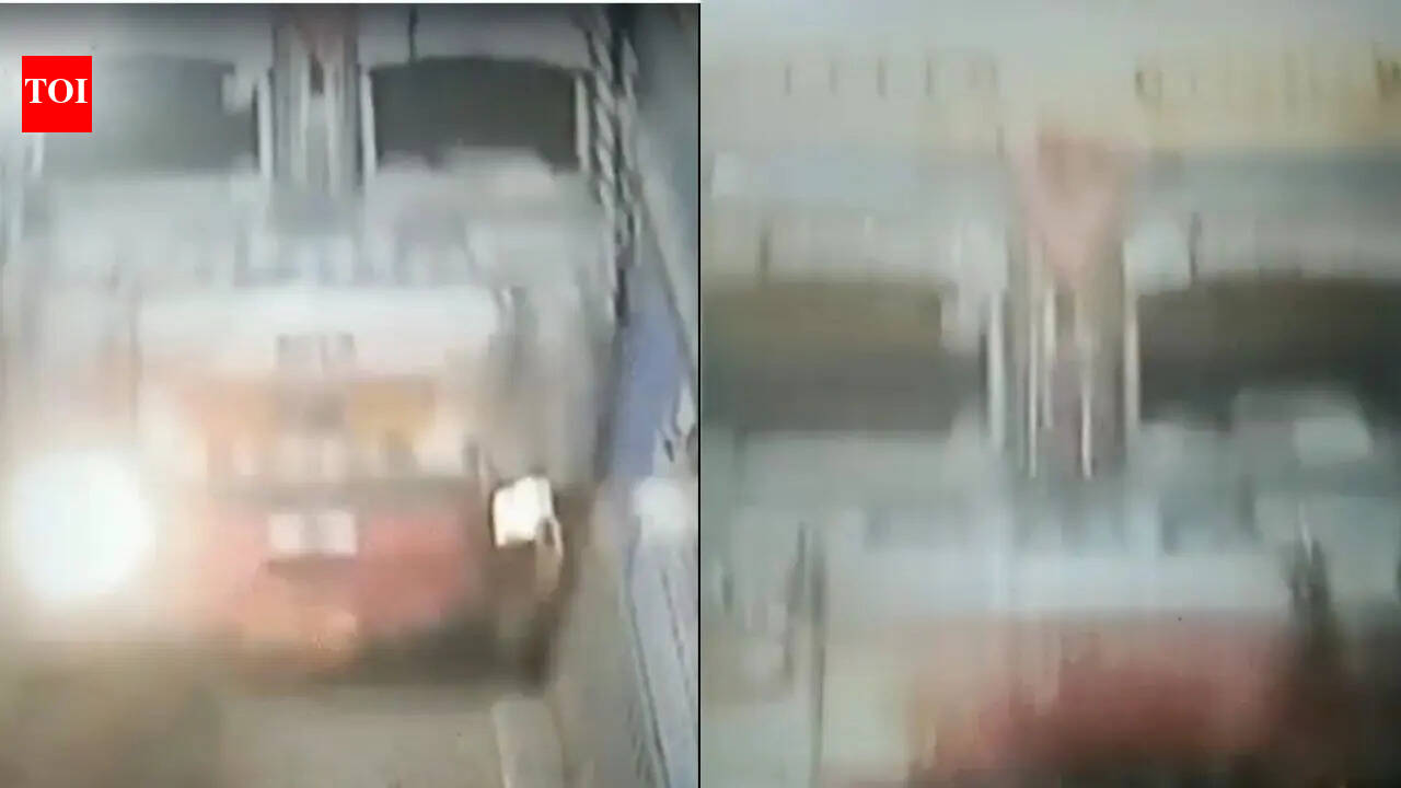 Speeding container truck rams car at toll plaza in Kanpur, drags it; 2 injured