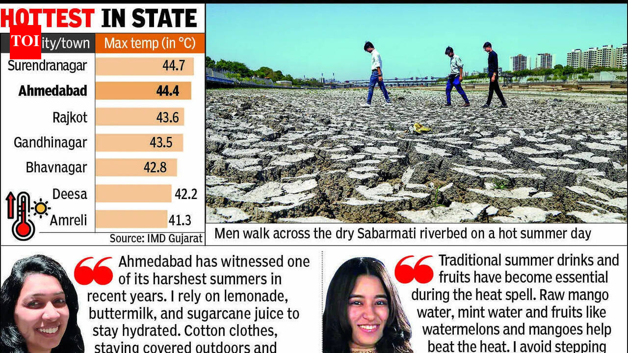 Ahmedabad swelters at 44.4°C as humidity adds to misery