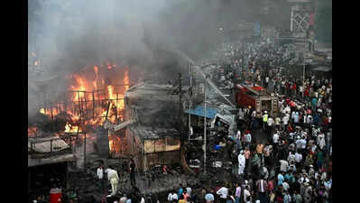 Man dies, 12 shops destroyed in blaze at Amritsar’s Rambagh