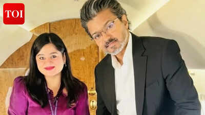A photo of Vijay's flight with an air hostess went viral; Thalpathy's simple gesture wins hearts