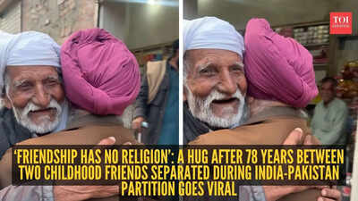 ‘Friendship has no religion’: A hug after 78 years between two childhood friends separated during India-Pakistan Partition goes viral