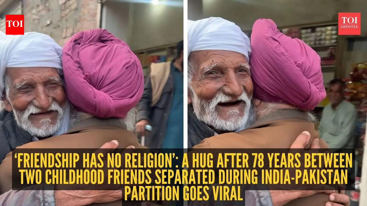 ‘Friendship has no religion’: A hug after 78 years between two childhood friends separated during India-Pakistan Partition goes viral