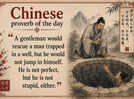 Chinese proverb of the day: &ldquo;A gentleman would rescue a man trapped in a well, but he would not&hellip;&rdquo; &mdash; the proverb explains why helping everybody can sometimes destroy you