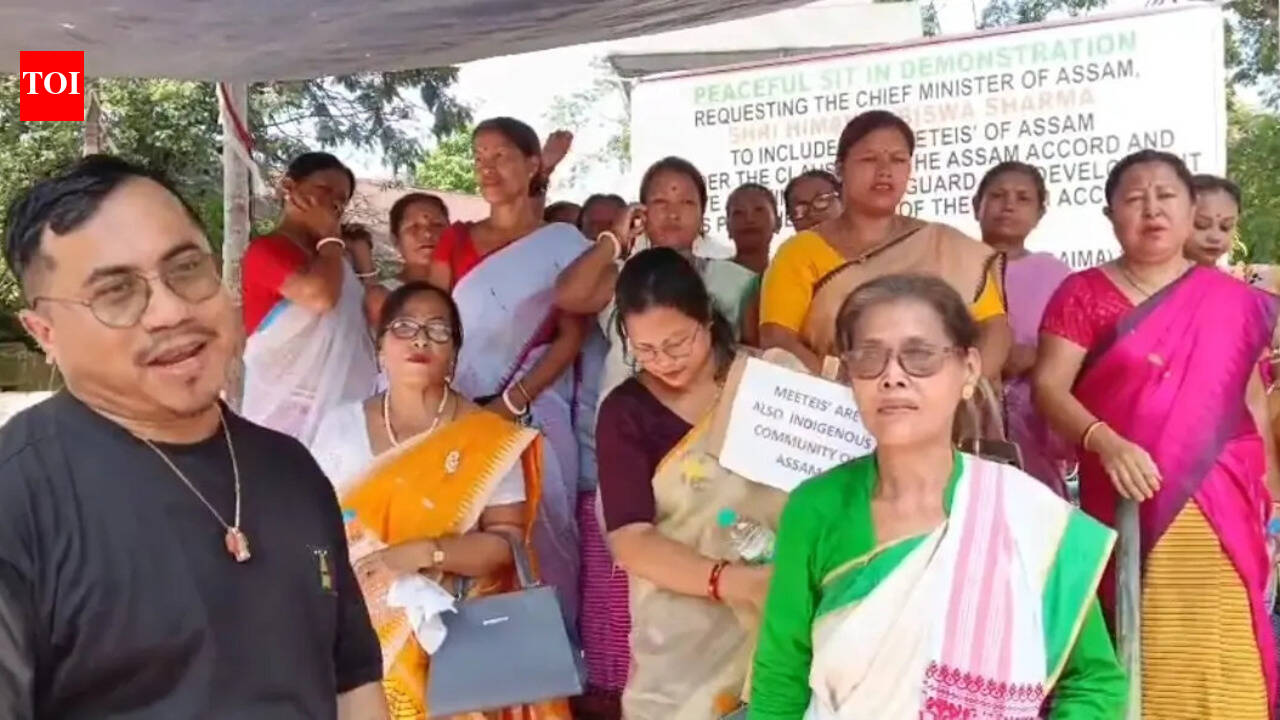 Meitei groups in Assam stage sit-in, seek inclusion under Clause 6 of Assam Accord