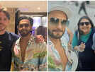 Ranveer Singh poses with Arsenal star Declan Rice in Budapest