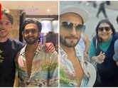 Ranveer Singh poses with Arsenal star Declan Rice in Budapest