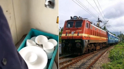 'Extremely unhygienic': FSSAI issues notice to IRCTC after video shows catering staff washing utensils in train toilet - watch
