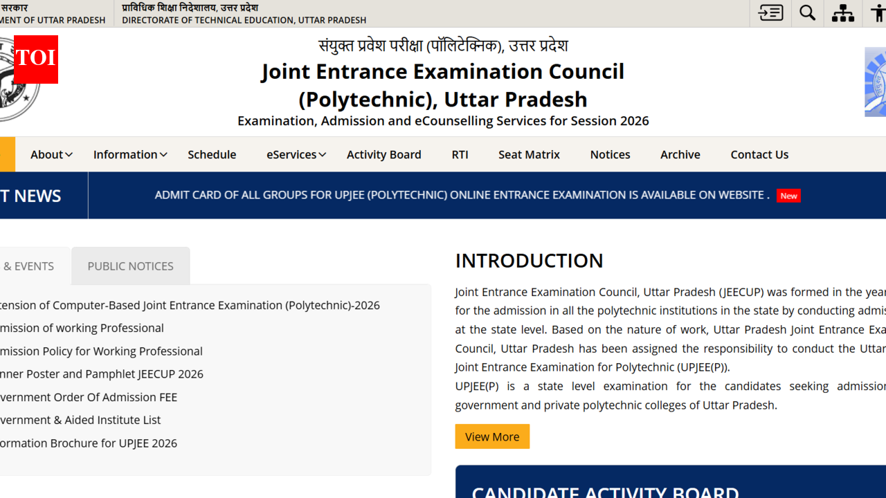 JEECUP admit card 2026 released at jeecup.admissions.nic.in: Direct link to download hall tickets here