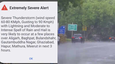 Residents receive ‘Extremely Severe Alert’ on phones as IMD warns of rain, thunderstorms in UP