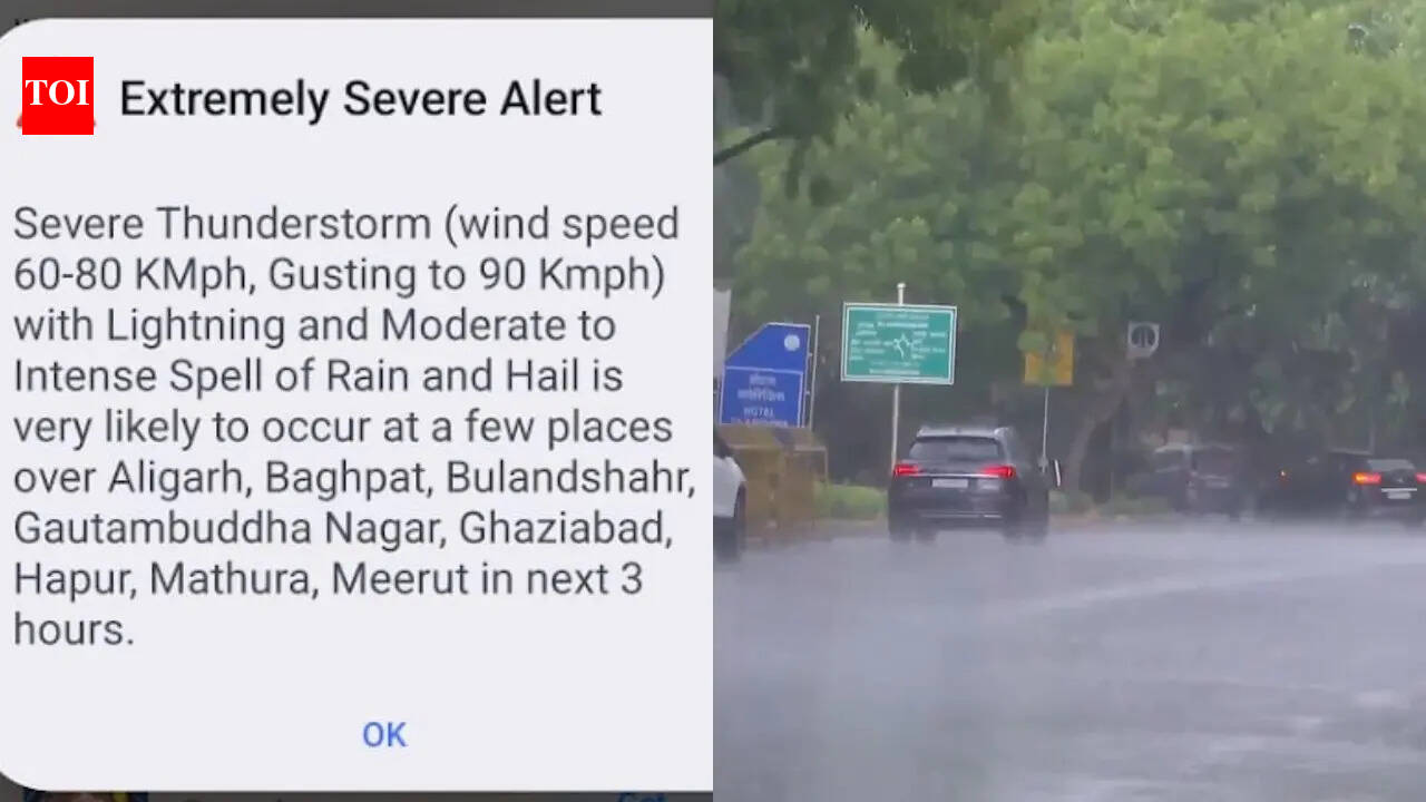 Residents receive ‘Extremely Severe Alert’ on phones as IMD warns of rain, thunderstorms in UP